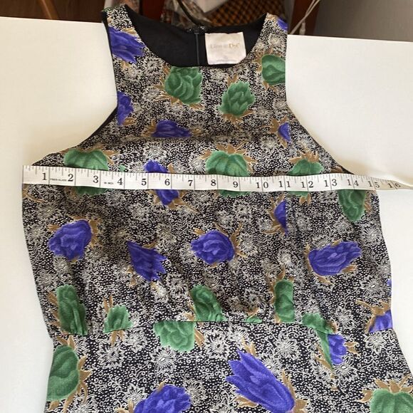 Revolve Line And Dot Blue & Green Floral Sleeveless Maxi Dress Size Medium - Picture 10 of 11